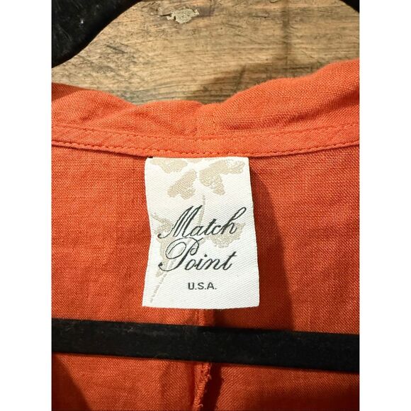 Match Point Women's Linen Cowl Neck Sleeveless pockets size Small - Picture 3 of 8